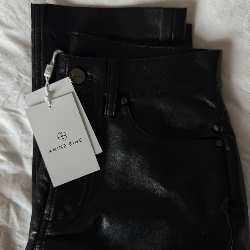 Anine bing Bruno Leather pants BNWT - Picture 8 of 8